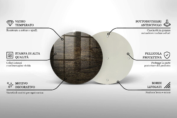 Chopping board glass Wood texture
