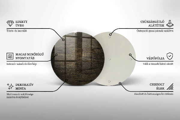 Chopping board glass Wood texture