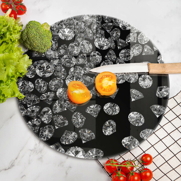 Chopping board glass Diamonds