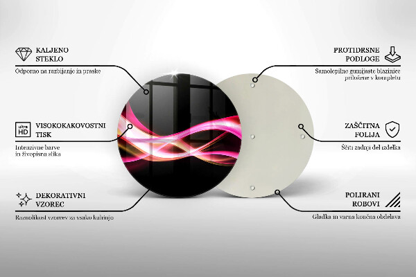 Chopping board glass Neon Smoke abstraction