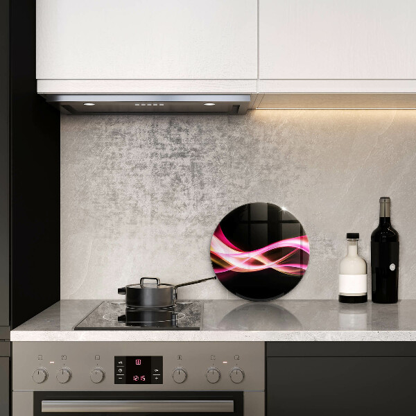 Chopping board glass Neon Smoke abstraction