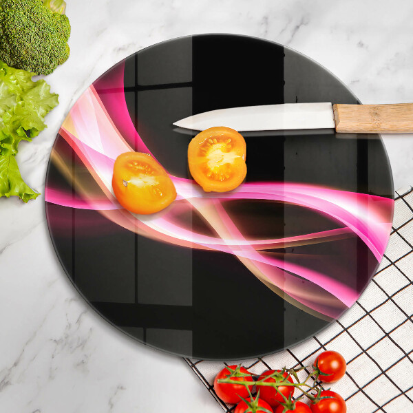 Chopping board glass Neon Smoke abstraction
