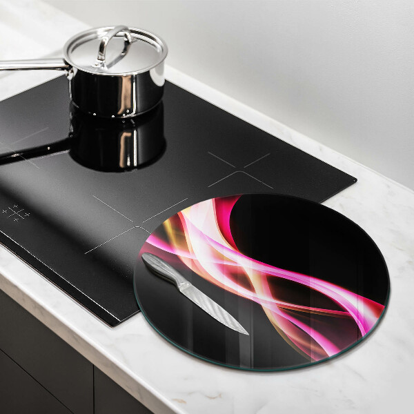 Chopping board glass Neon Smoke abstraction