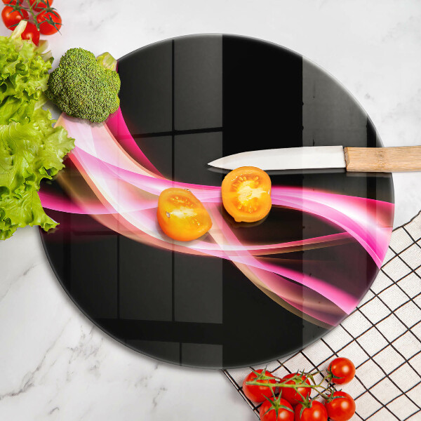 Chopping board glass Neon Smoke abstraction