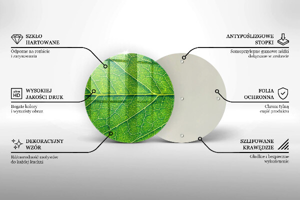 Chopping board glass Leaf lines nature