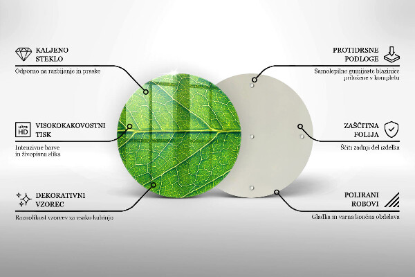 Chopping board glass Leaf lines nature