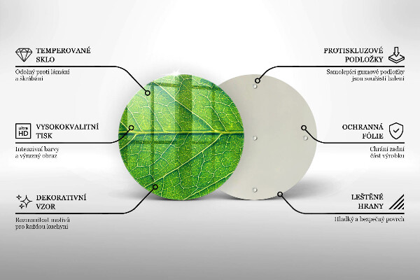 Chopping board glass Leaf lines nature