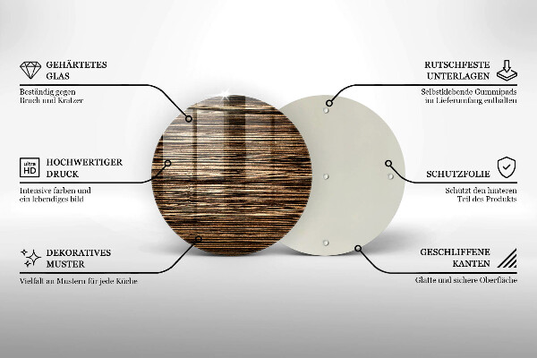 Chopping board glass Wood texture