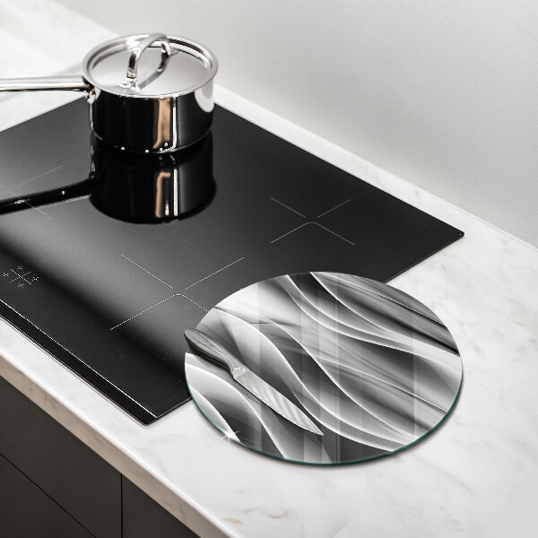 Chopping board glass Abstraction of smoke lines