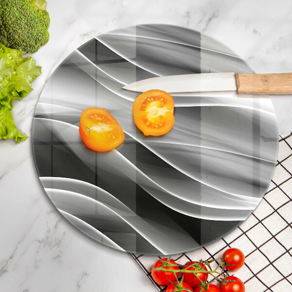 Chopping board glass Abstraction of smoke lines
