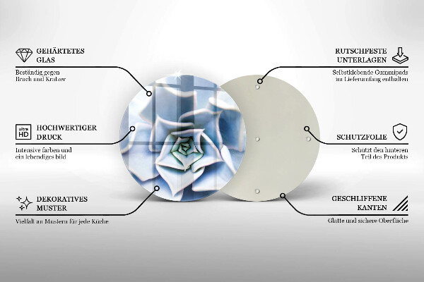 Chopping board glass Flower plant