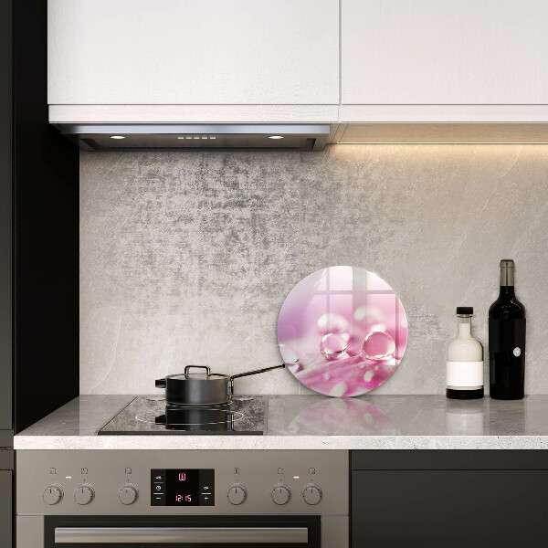 Chopping board glass Rosa flower petals