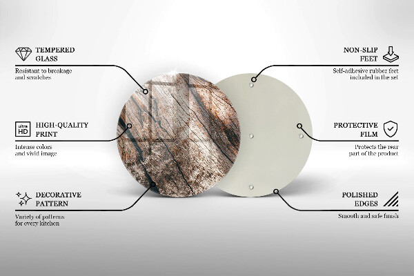 Chopping board glass Wood structure