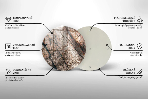 Chopping board glass Wood structure