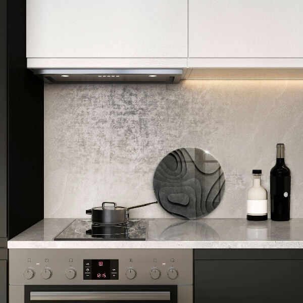 Chopping board glass 3D stone shapes