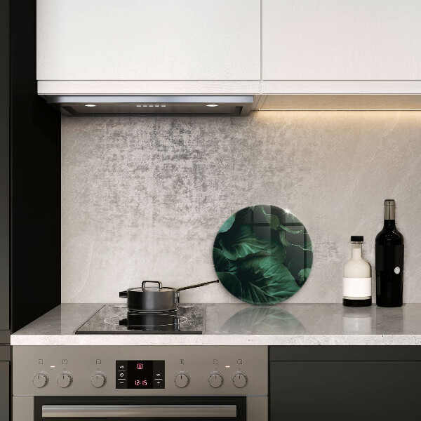 Chopping board glass Wild dark leaves