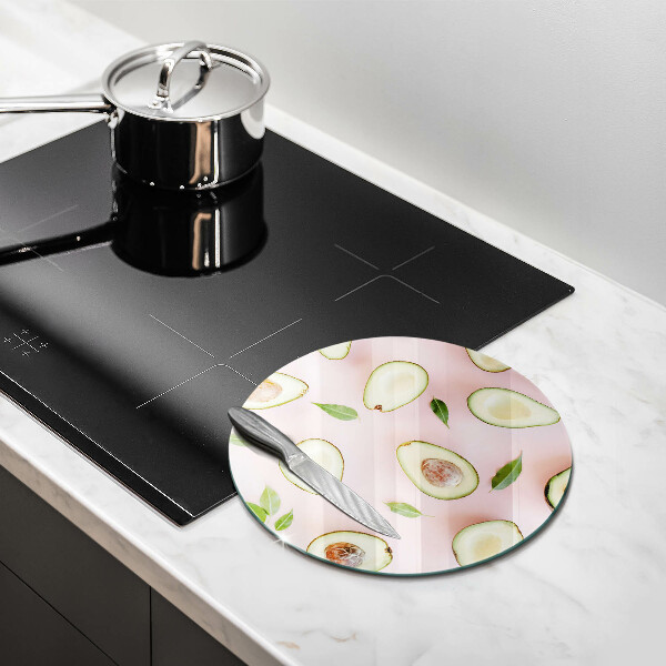 Chopping board glass Avocado pattern