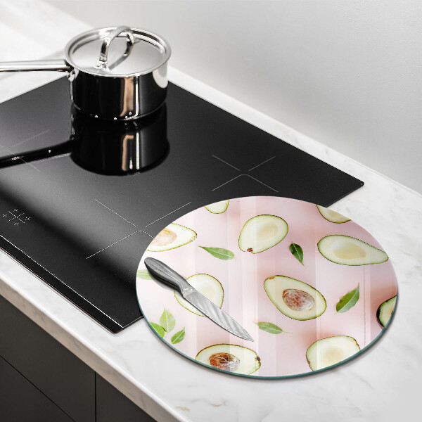 Chopping board glass Avocado pattern
