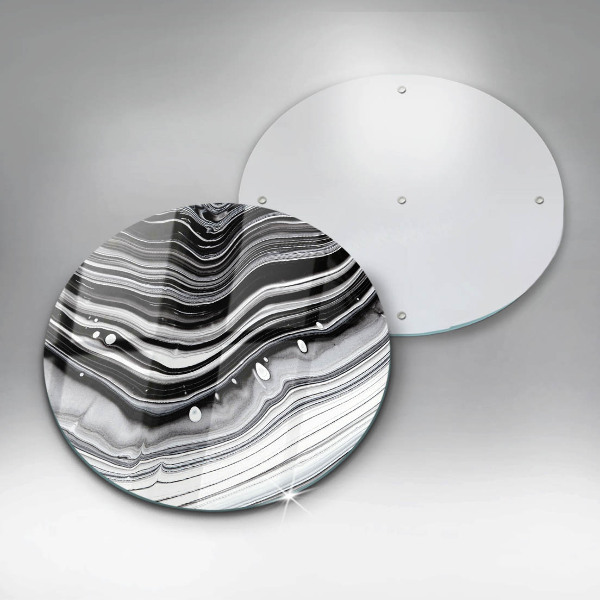 Chopping board glass Ink abstraction