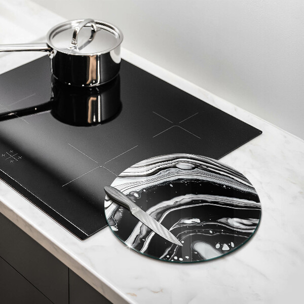 Chopping board glass Ink abstraction