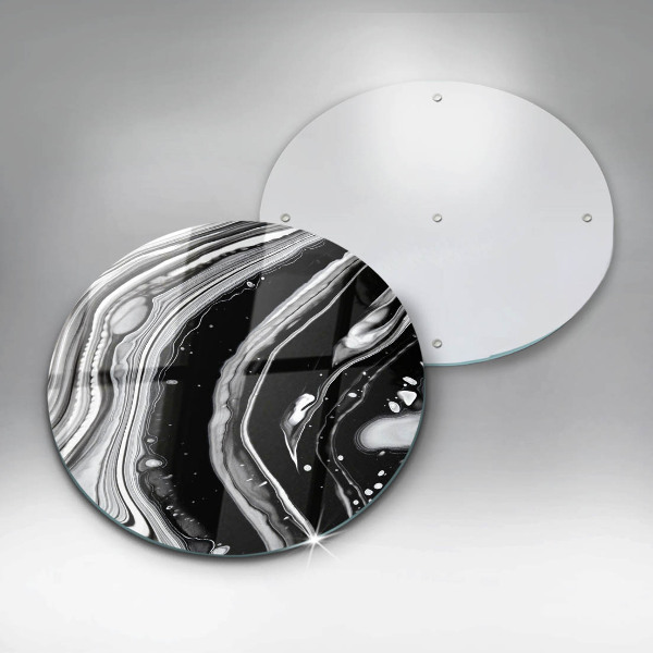 Chopping board glass Ink abstraction