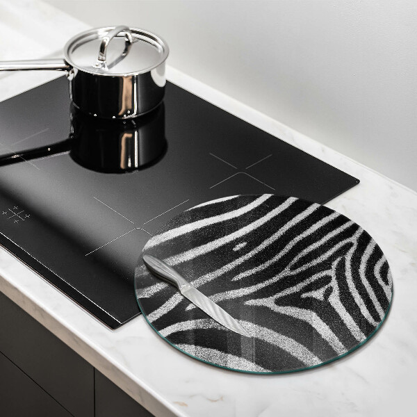 Glass cutting board Zebra stripes