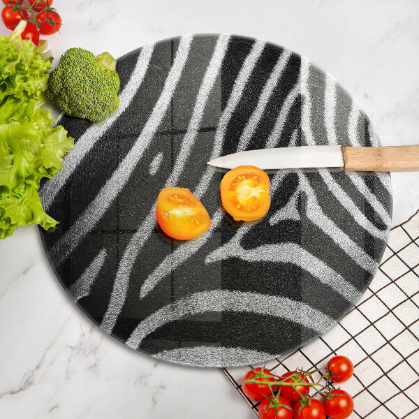 Glass cutting board Zebra stripes