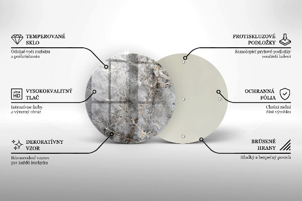 Glass cutting board Stone texture