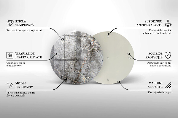 Glass cutting board Stone texture