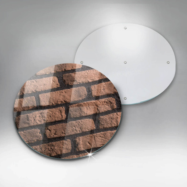 Glass cutting board Brick wall