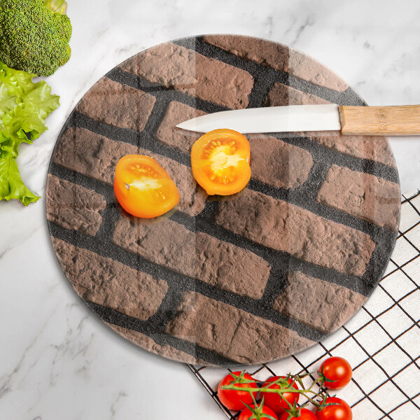 Glass cutting board Brick wall