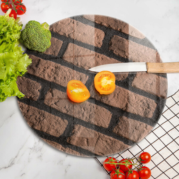 Glass cutting board Brick wall