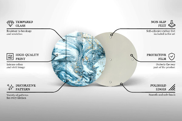 Chopping board Structure with gold