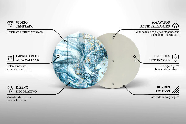 Chopping board Structure with gold