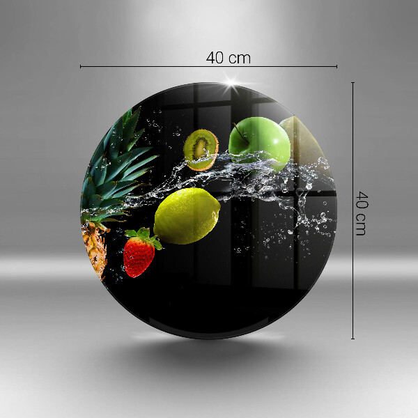 Chopping board Fruits in water