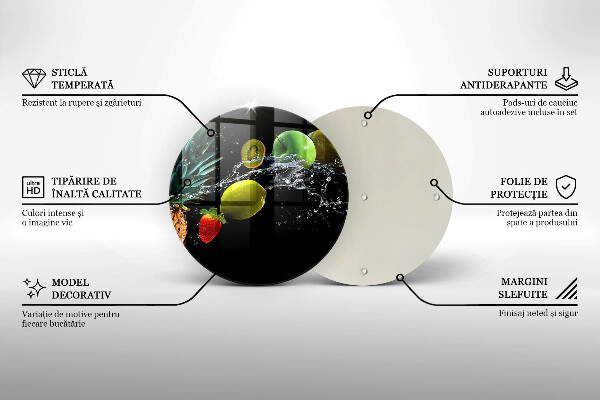 Chopping board Fruits in water