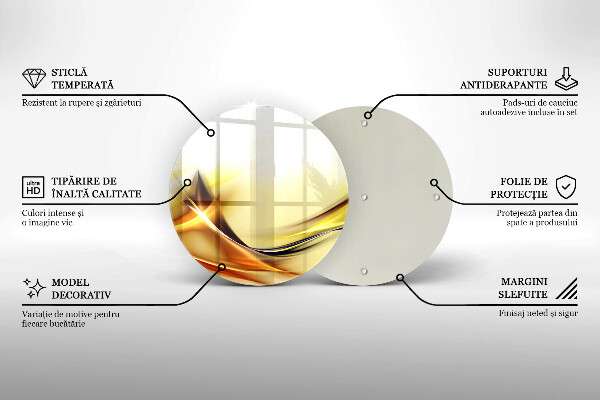 Chopping board glass Abstraction light lines