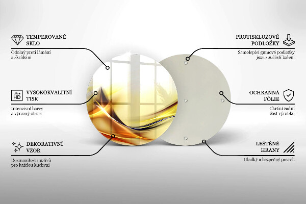 Chopping board glass Abstraction light lines