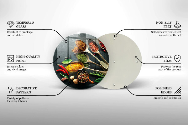 Chopping board glass Kitchen spices