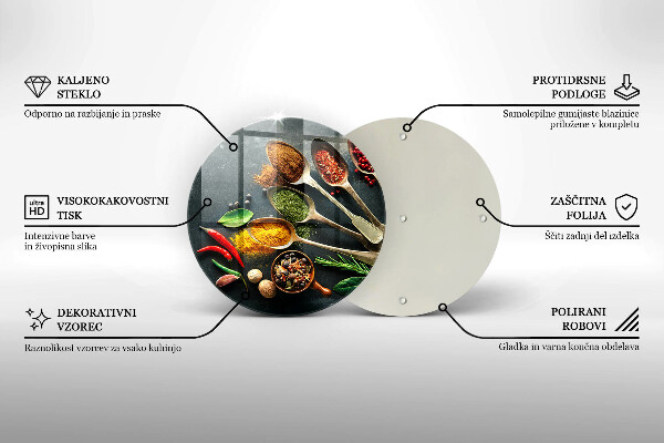 Chopping board glass Kitchen spices