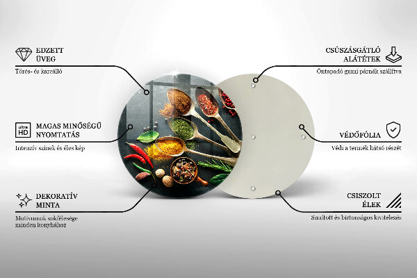 Chopping board glass Kitchen spices