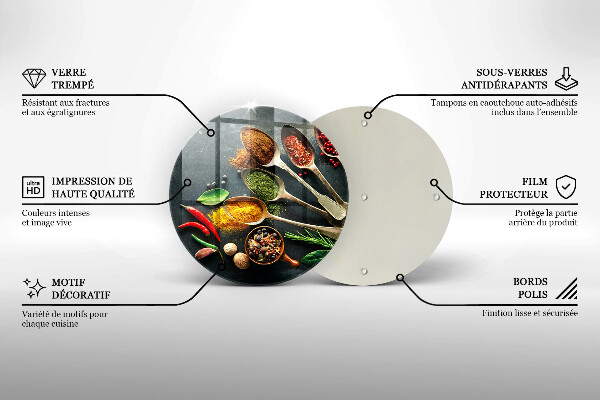 Chopping board glass Kitchen spices