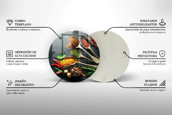 Chopping board glass Kitchen spices