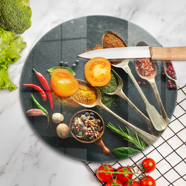 Chopping board glass Kitchen spices