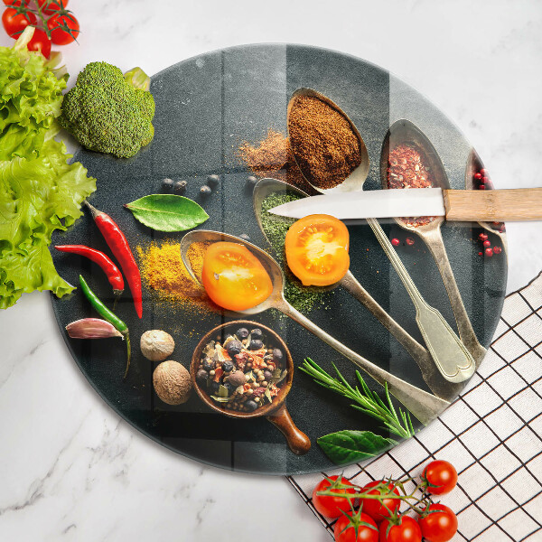 Chopping board glass Kitchen spices