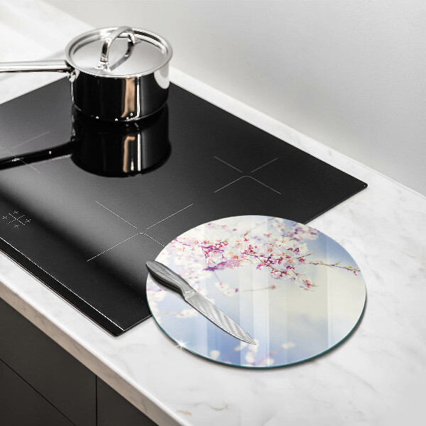 Glass cutting board A blooming tree