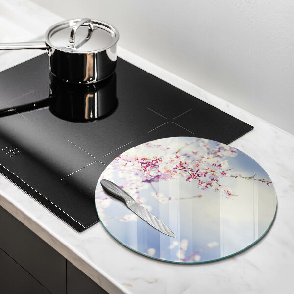 Glass cutting board A blooming tree