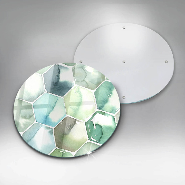 Chopping board Watercolor hexagons