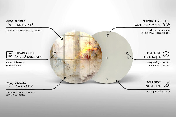 Chopping board Marble texture with gold