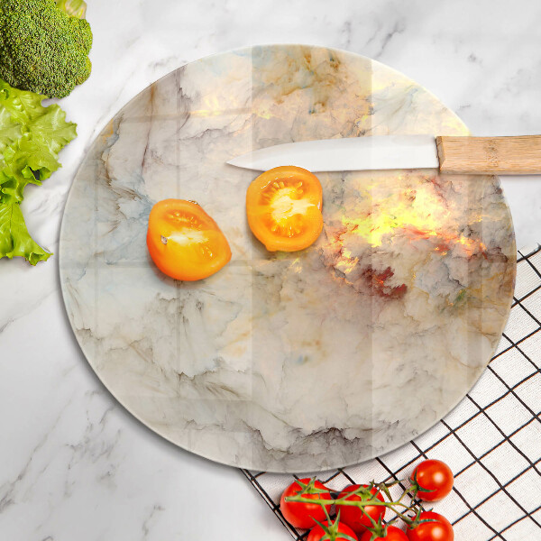 Chopping board Marble texture with gold